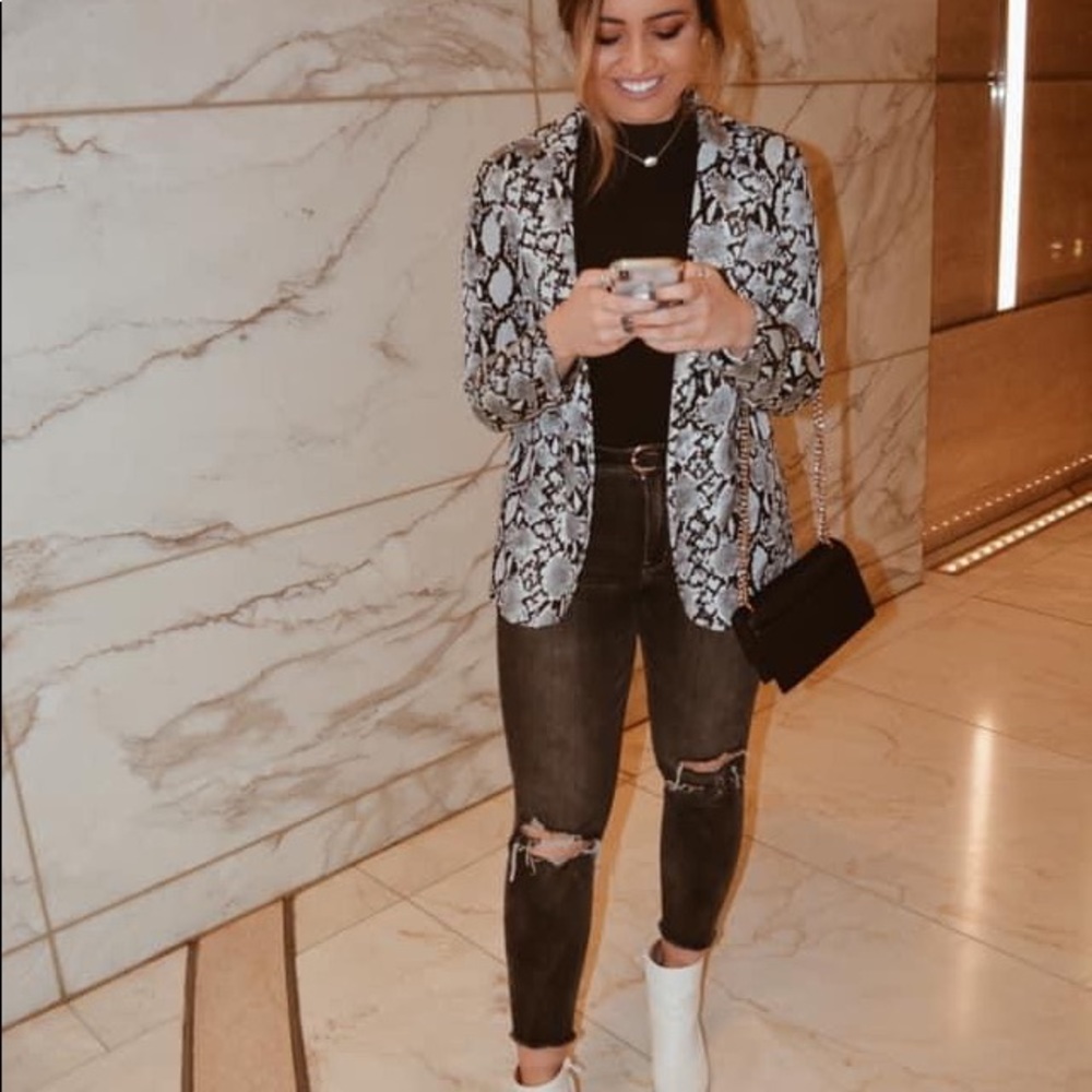 Snakeskin blazer